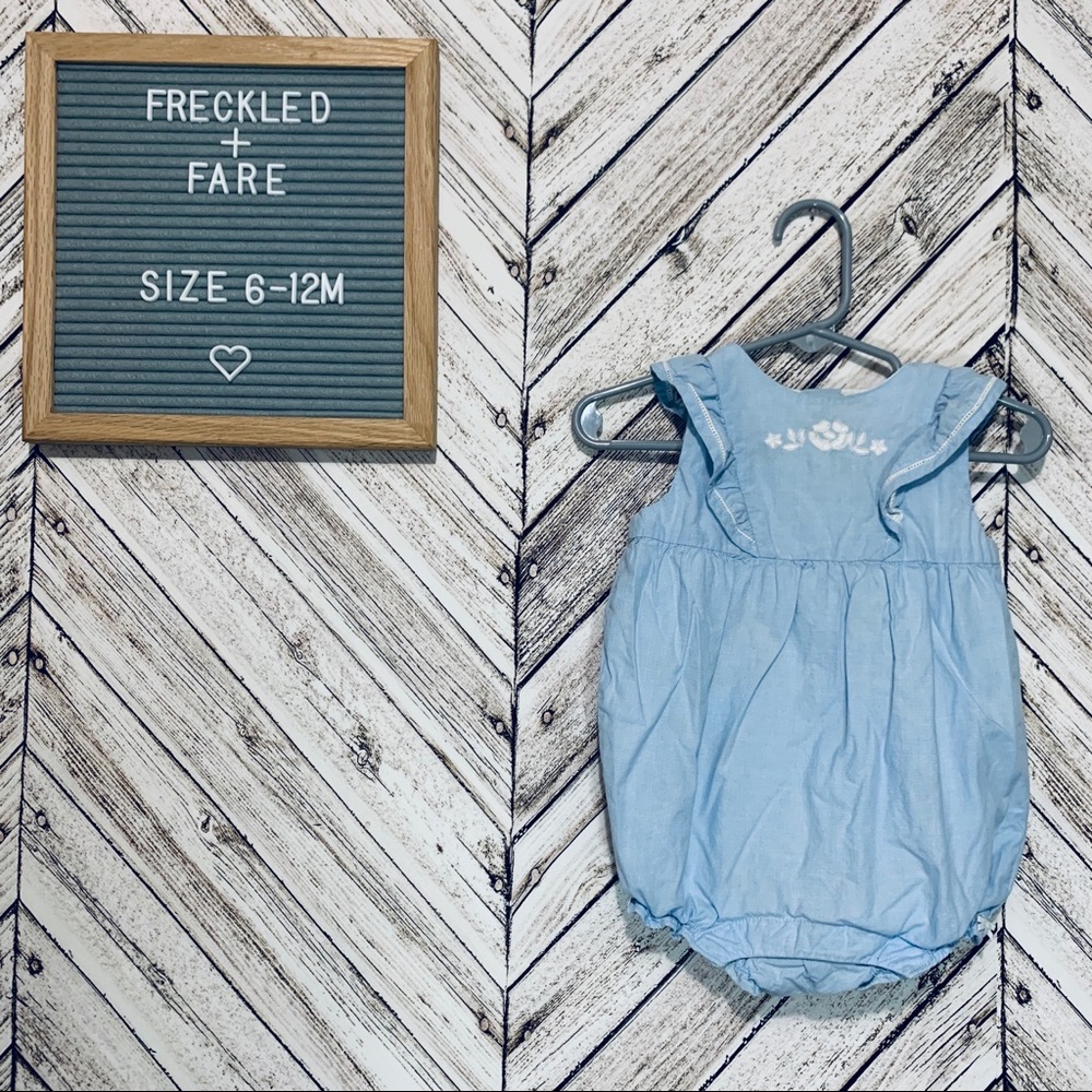 🦋Janie and Jack bubble romper in blue🦋